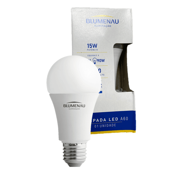 Lâmpada LED Bulbo 15W E27 Branca Quente